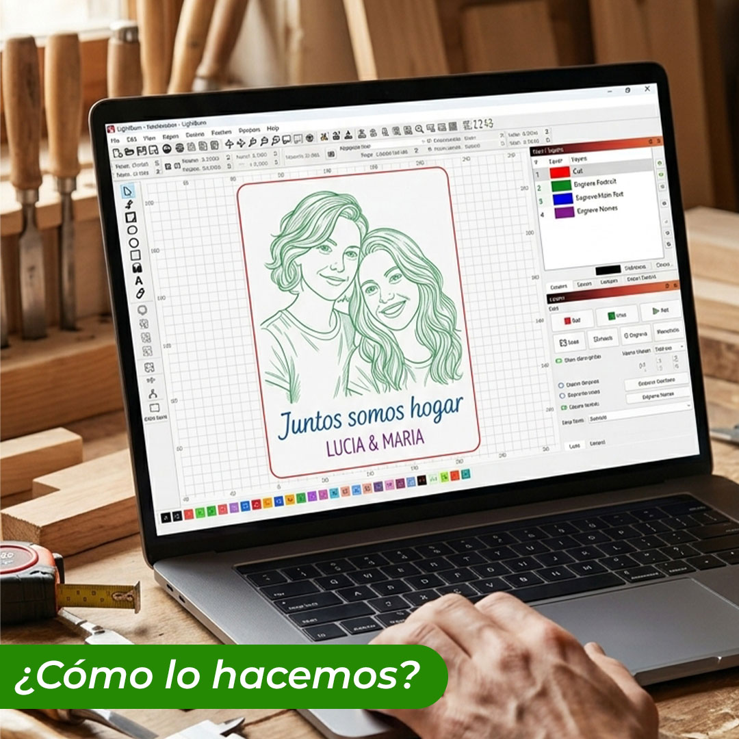 Foto pareja juntos somos hogar en madera vector