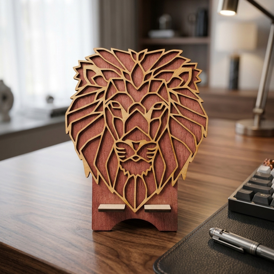 Soporte de madera para movil Leon