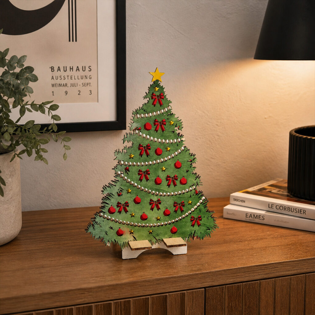 Soporte de madera para movil arbol de navidad
