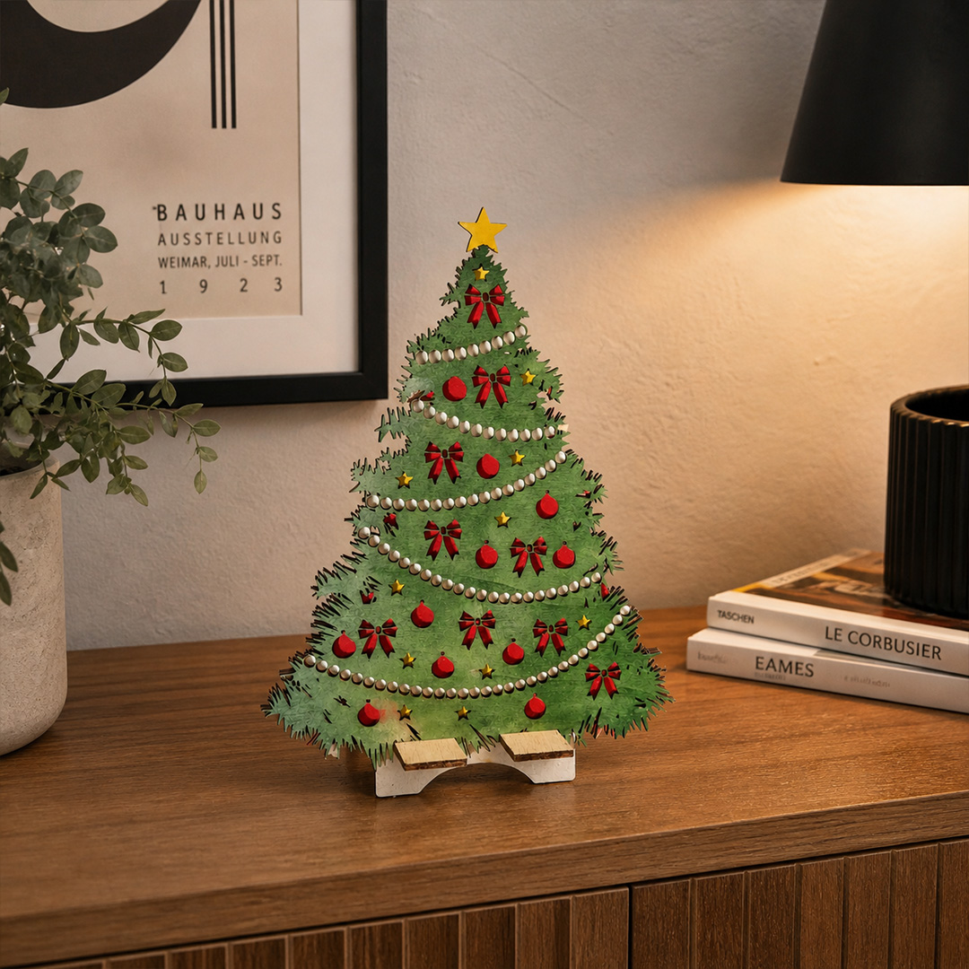 Soporte de madera para movil arbol de navidad