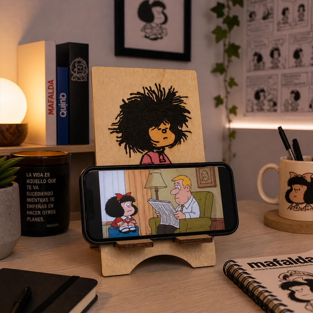 Soporte-para-Móvil-Mafalda-despeinada-con-movil